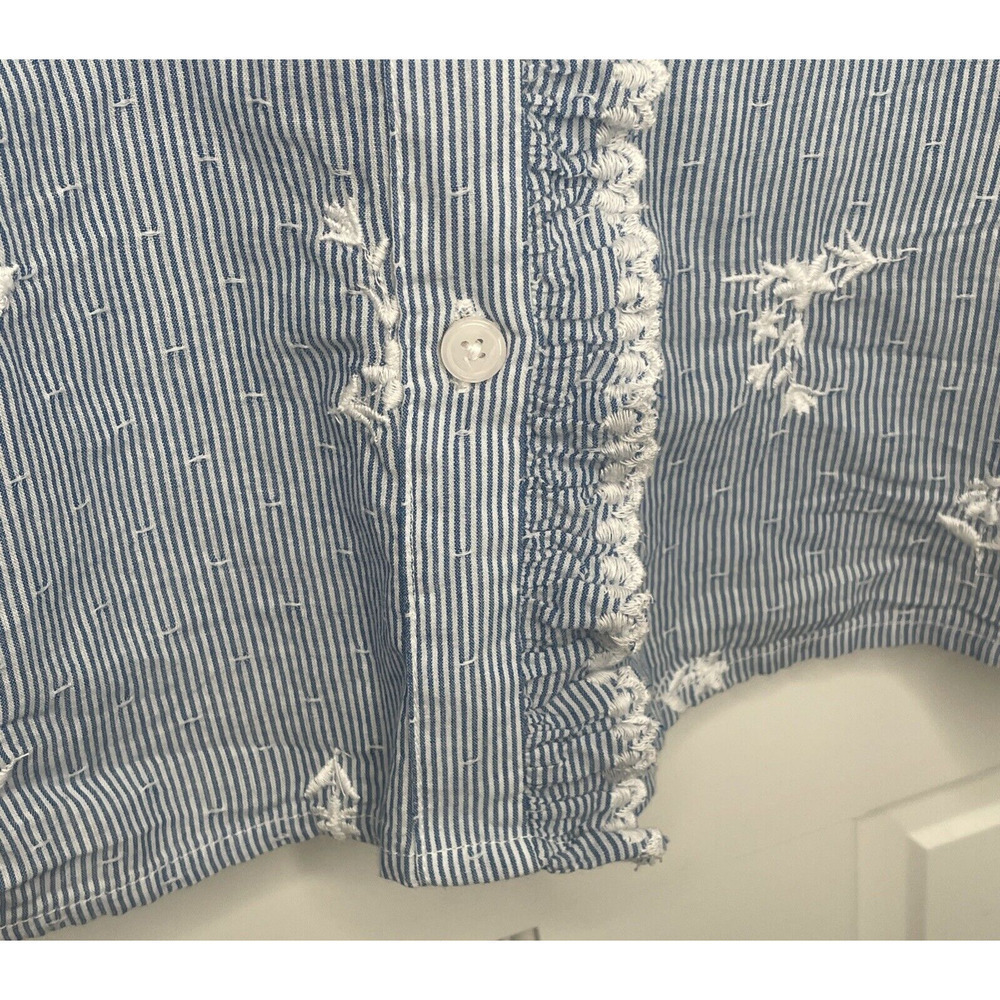 NEW Talbots Women's Embroidered Sleeveless Cotton Blouse Size X Cottage Fairy - Picture 8 of 12